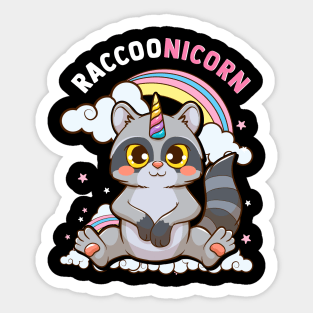 Raccoon Unicorn Sticker